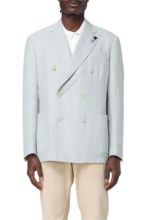 LARDINI Kostym, Herr, M, Blå Ull Blazer
