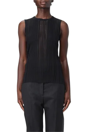 Helmut Lang Topp, Dam, S, Svart Genomskinlig Ärmlös Topp