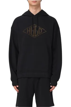 HUGO BOSS Sweatshirts & Hoodies, Herr, XL, Svart Crewneck Sweatshirt Snygg Mångsidig Casual