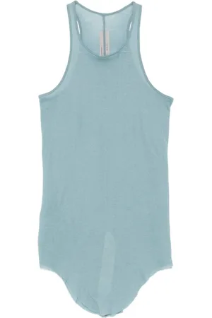 Rick Owens Topp, Dam, M, Bomull, Ribbad Tank Top Munvatten