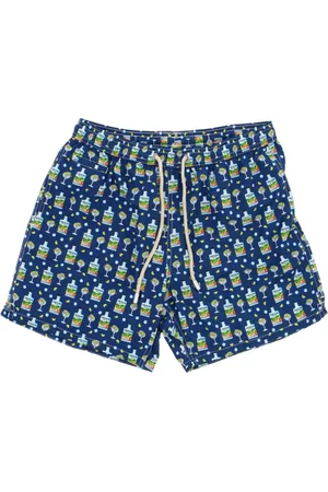 MC2 SAINT BARTH Badkläder, Herr, L, Läder, Blått Havskläder Simshorts