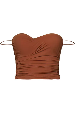 Amazuìn Topp, Dam, ONE Size, Karamell Sweetheart Neckline Top