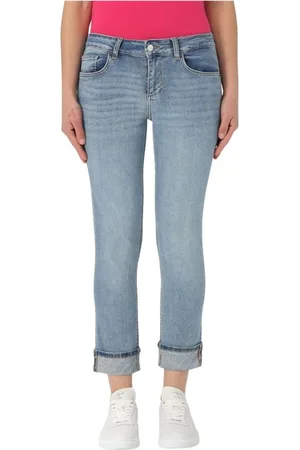 Liu Jo Jeans, Dam, W26, Blå Uppvikt Hem Jeans Kvinnor