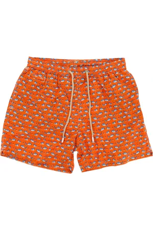 MC2 SAINT BARTH Badkläder, Herr, XL, Läder, Rött Havskläder Simshorts