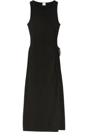 Max Mara Klänning, Dam, XS, Svart Ärmlös Jerseyklänning med Sidoslits