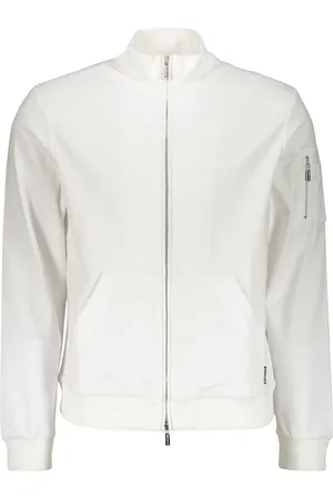 MOORER Sweatshirts & Hoodies, Herr, L, Ribbad krage hel dragkedja sweatshirt