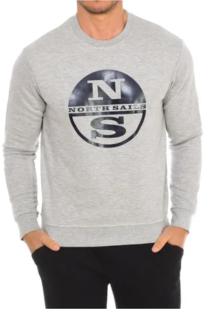 North Sails Sweatshirts & Hoodies, Herr, M, Nylon, Räfflad Rund Hals Sweatshirt
