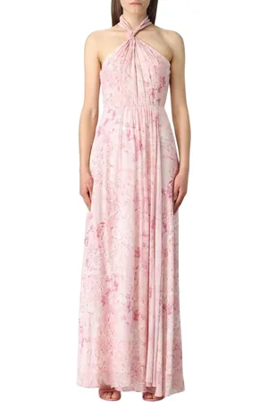 Patrizia Pepe Klänning, Dam, XS, Chiffong, Blommig Maxiklänning Elegant Stil