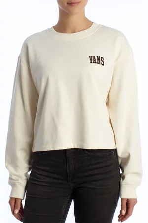 Vans Sweatshirts & Hoodies, Dam, L, Bomull, Avslappnad Urban Cropped Sweatshirt