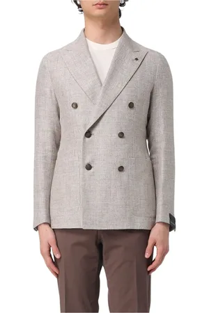 TAGLIATORE Kostym, Herr, XL, Linne, Dubbelknäppt linneblazer
