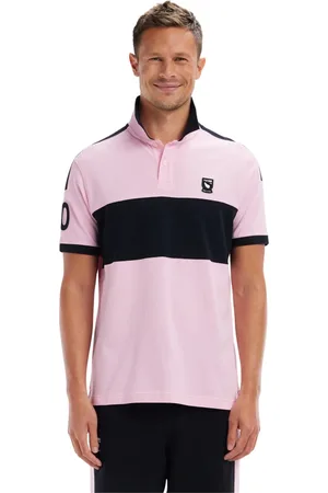Eden Park Topp, Herr, L, Bomull, Kortärmad Polo New Zealand i rosa bomull avslappnad passform