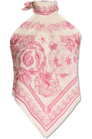 VERSACE Topp, Dam, L, Bomull, Rygglös topp