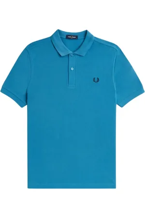 Fred Perry Topp, Herr, M, Bomull, Blå Pikétröja