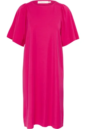 INWEAR Klänning, Dam, L, Rosa Tunika Klänning med Halvlånga Ärmar