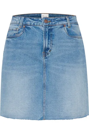 My Essential Wardrobe Kjol, Dam, M, Denim, Ljusblå Retro Tvätt Denim Kjol