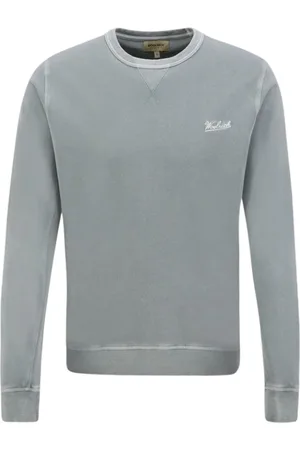 Woolrich Sweatshirts & Hoodies, Herr, XL, Grön Crew Neck Sweater Logo