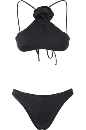 Serafini Badkläder, Dam, M, Svart Bandeau Top med Rosa Detaljer