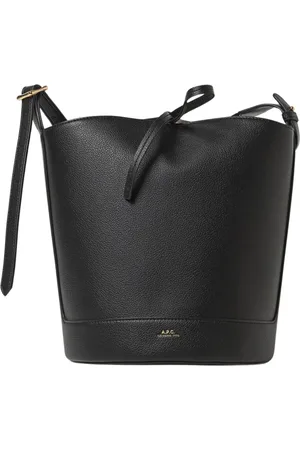 A.P.C. Väska, Dam, ONE Size, Läder, Svart Läder Bucket Bag
