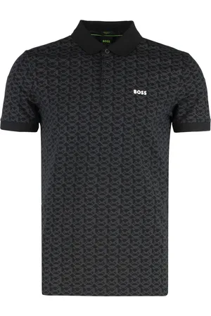 HUGO BOSS Topp, Herr, XS, Bomull, Ribbade kanter bomull polotröja