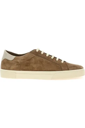 Brunello Cucinelli Skor, Herr, 41 EU, Läder, Läder Sneakers med Gummisula