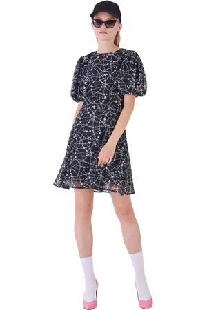 Silvian Heach Klänning, Dam, S, Polyester, Kort klänning med ballongärmar