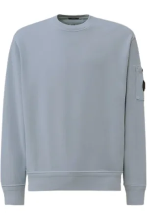 C.P. Company Sweatshirts & Hoodies, Herr, M, Bomull, Diagonal Fleece Crewneck Sweatshirt