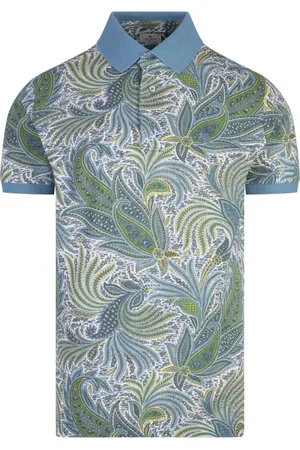 Etro Topp, Herr, L, Paisley Print Polo Shirt MultiColour