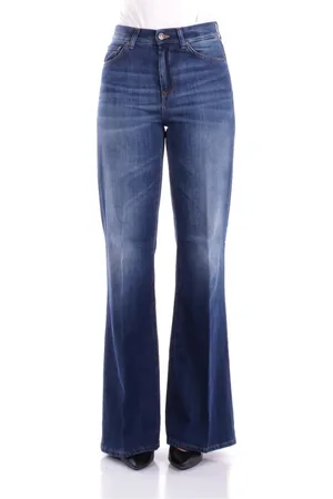 Dondup Jeans, Dam, W27, Bomull, Blå Jeans med Logga och Fickor