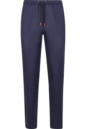 Kiton Byxor, Herr, XL, Linne, Linne Elastisk Midja Dragsko Byxor