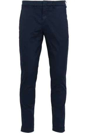 FAY Byxor, Herr, W35, Bomull, Blå Bomull Slim Fit Byxor
