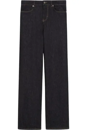 Max Mara Jeans, Dam, L, Denim, Stiliga Wide Leg Jeans