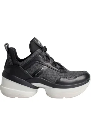 Michael Kors Skor, Dam, 38 1/2 EU, Läder, Olympia Sneakers med läder och canvas