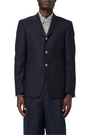 Thom Browne Kostym, Herr, L, Grå Treknapps Blazer