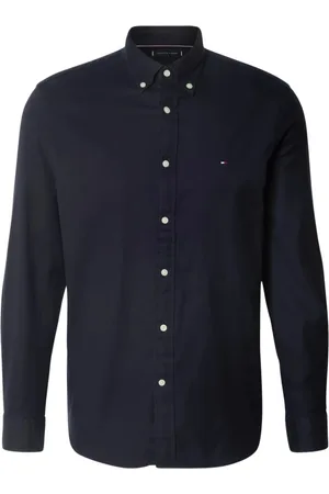 Tommy Hilfiger Skjorta, Herr, L, Bomull, Flex Borstad Enfärgad RF Skjorta