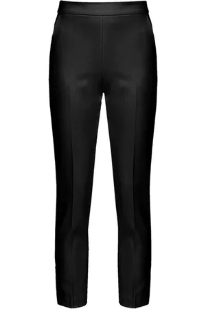 Pinko Byxor, Dam, XS, Polyester, Svarta Byxor med Raka Ben