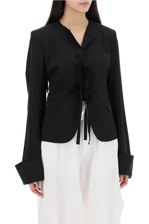 Maison Margiela Jacka, Dam, S, Enkelknäppt blazer med rund halsringning