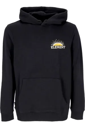 Element Sweatshirts & Hoodies, Herr, XL, Bomull, Svart Flint Hoodie med Anpassad Logotyp
