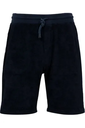 Gran Sasso Shorts, Herr, 2Xl, Bomull, Blå Terrycloth Shorts med Elastisk Midja