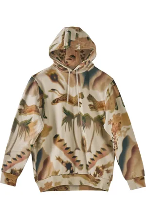 Paul Smith Sweatshirts & Hoodies, Herr, M, Bomull, Beige Hoodie Lumiere Print Bomull