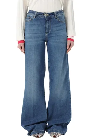 Liu Jo Jeans, Dam, W24, Bomull, Moderne Wide Leg Jeans för Kvinnor