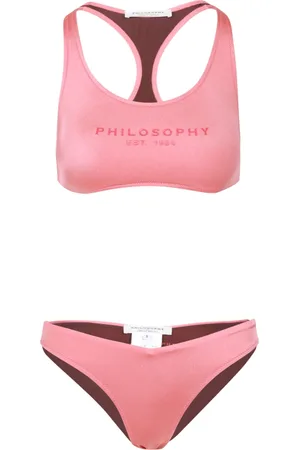 Serafini Badkläder, Dam, L, Fuchsia Sporttopp med Logotyp
