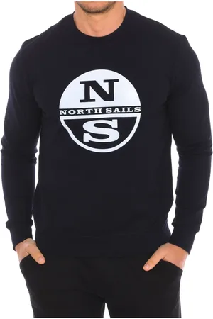 North Sails Sweatshirts & Hoodies, Herr, S, Nylon, Räfflad Rund Hals Tröja