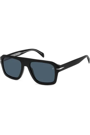 DB EYEWEAR BY DAVID BECKHAM Accessoarer, Herr, 54 MM, Svart/Blå Solglasögon DB 7127/S