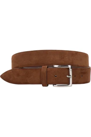 Orciani Accessoarer, Herr, 110 CM, Mocka, Brun Mockaskärp med Silver Spänne