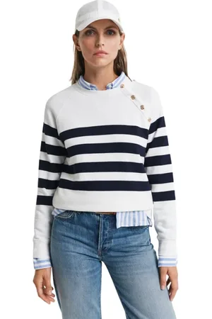 GANT Stickade tröjor & koftor, Dam, L, Bomull, Sweatshirts & Hoodies