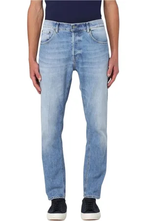 Dondup Jeans, Herr, W32, Denim, Blå Straight-Leg Denim Jeans