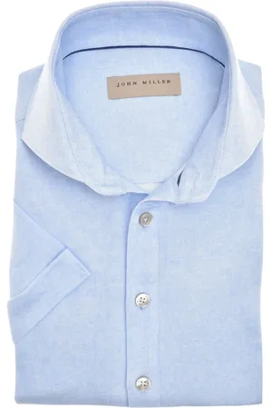 john miller Skjorta, Herr, 5Xl, Ljusblå Stilfull Skjorta