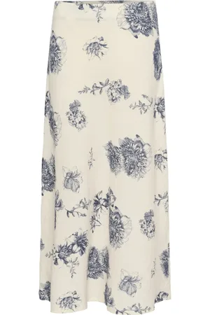 Part Two Kjol, Dam, XS, Linne, Stunning Flower Print Kjol