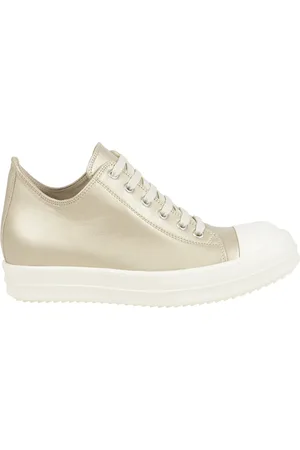 Rick Owens Skor, Dam, 40 EU, Läder, Läder Sneakers med Gummisula