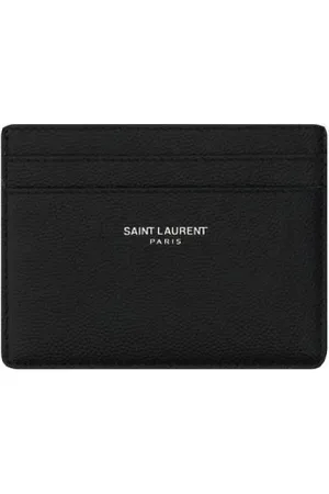 Saint Laurent Accessoarer, Herr, ONE Size, Präglad Logotyp Kreditkortshållare
